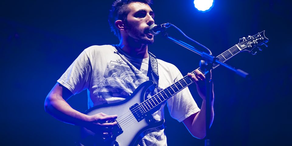 Several Union live picture in Ravenna at Pala De Andrè, lead guitar detail