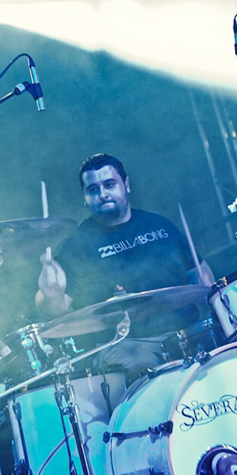 Several Union live picture in Cesena with Architects, drummer detail